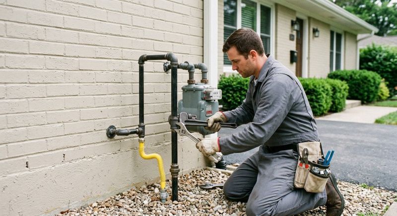 Fire Pit Gas Line Installation in Fredericksburg, VA